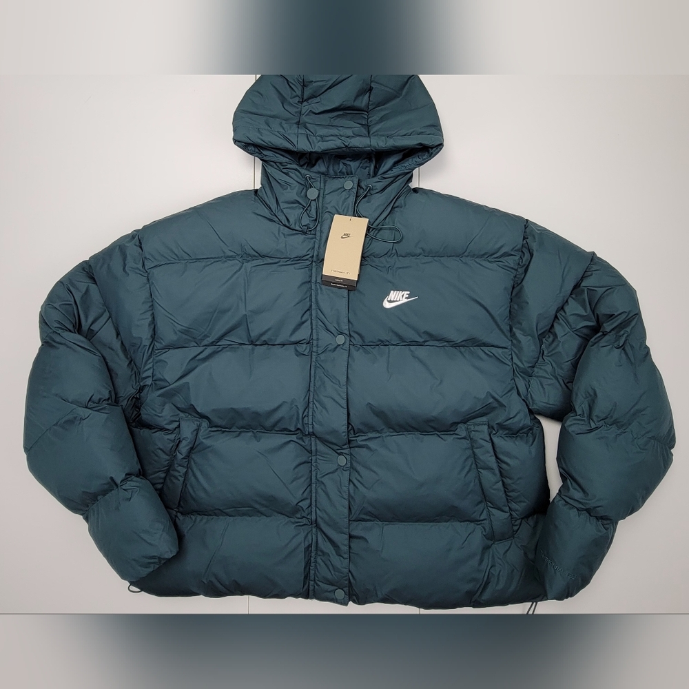 Nike Teal Hooded Puffer Jacket